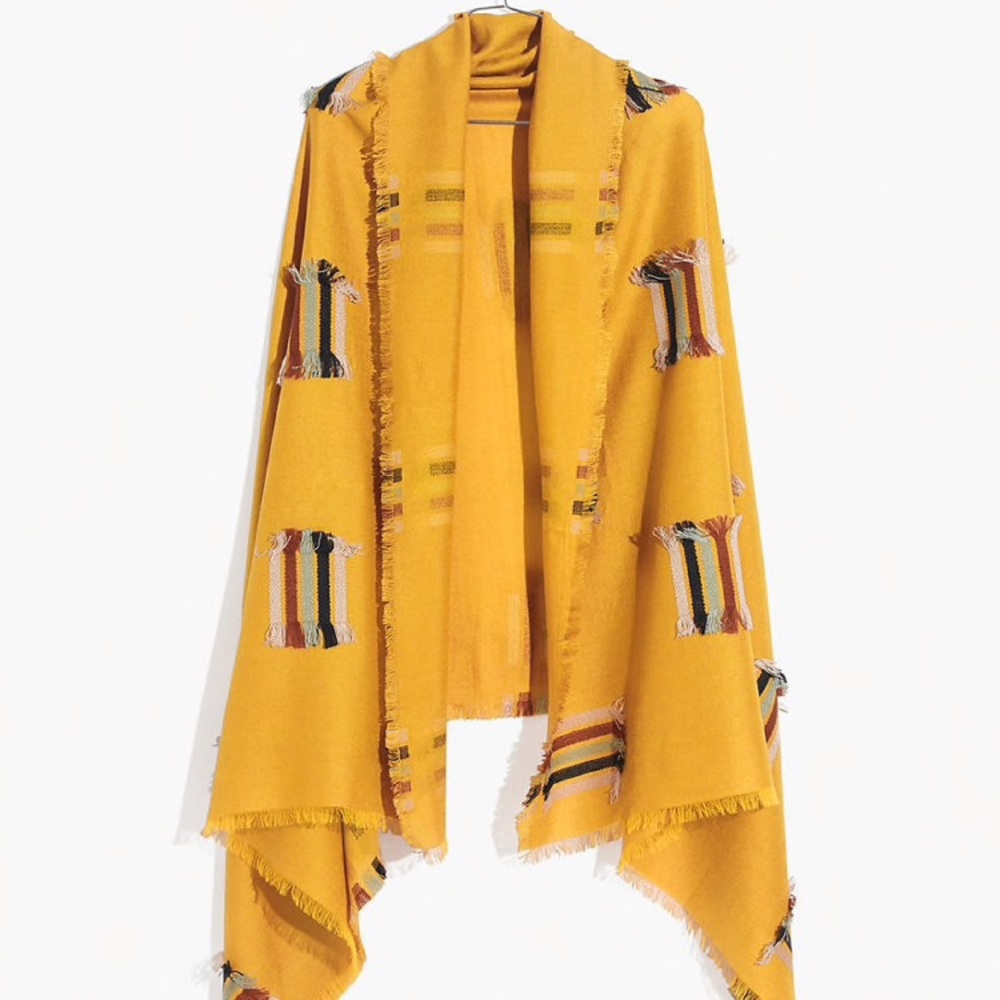 Madewell rainbow fringe-stripe jacquard scarf - Picture 7 of 7